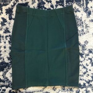 Bcbgmaxazria green stretch pencil skirt size S